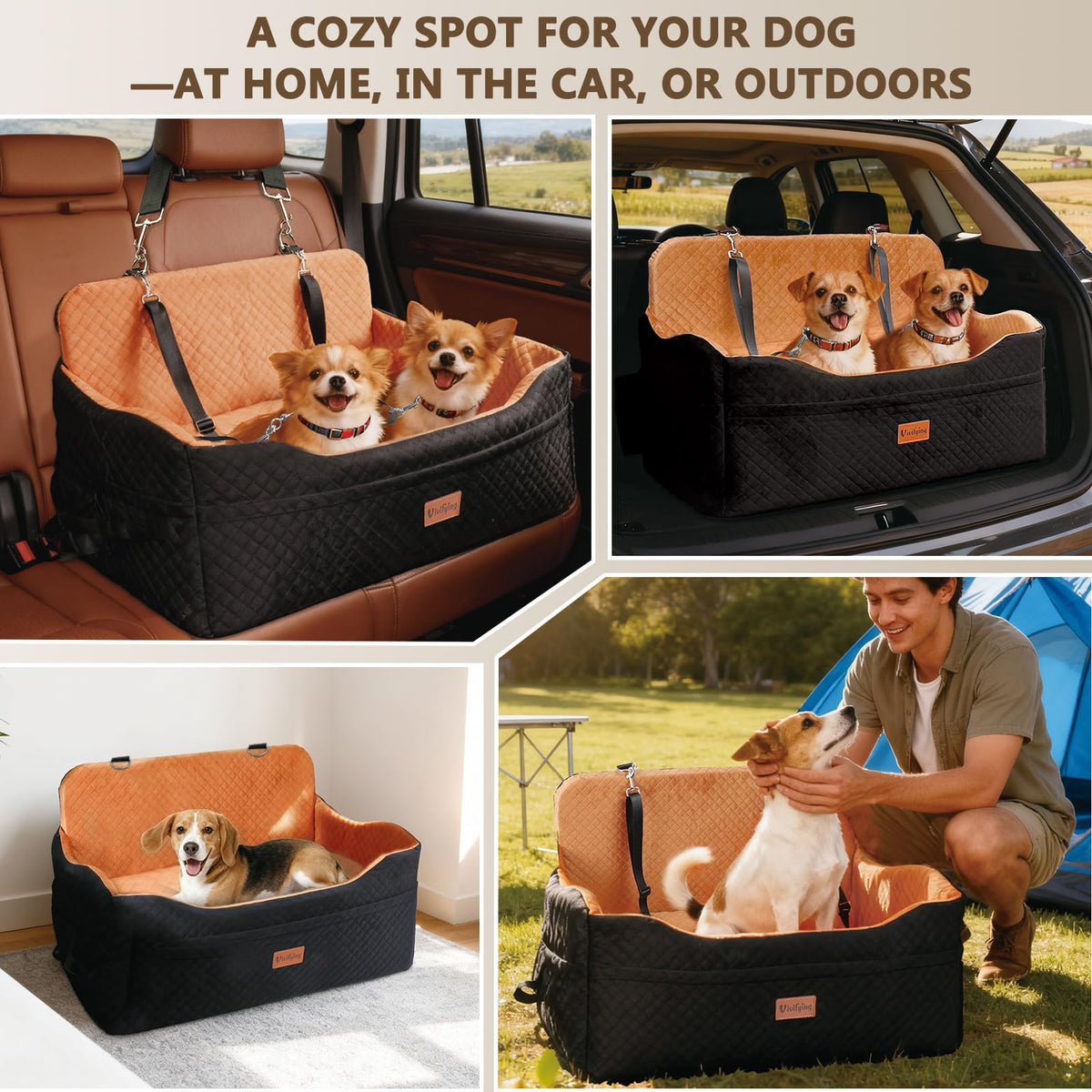 Large Dog Car Seat with 4 in Cushion G192
