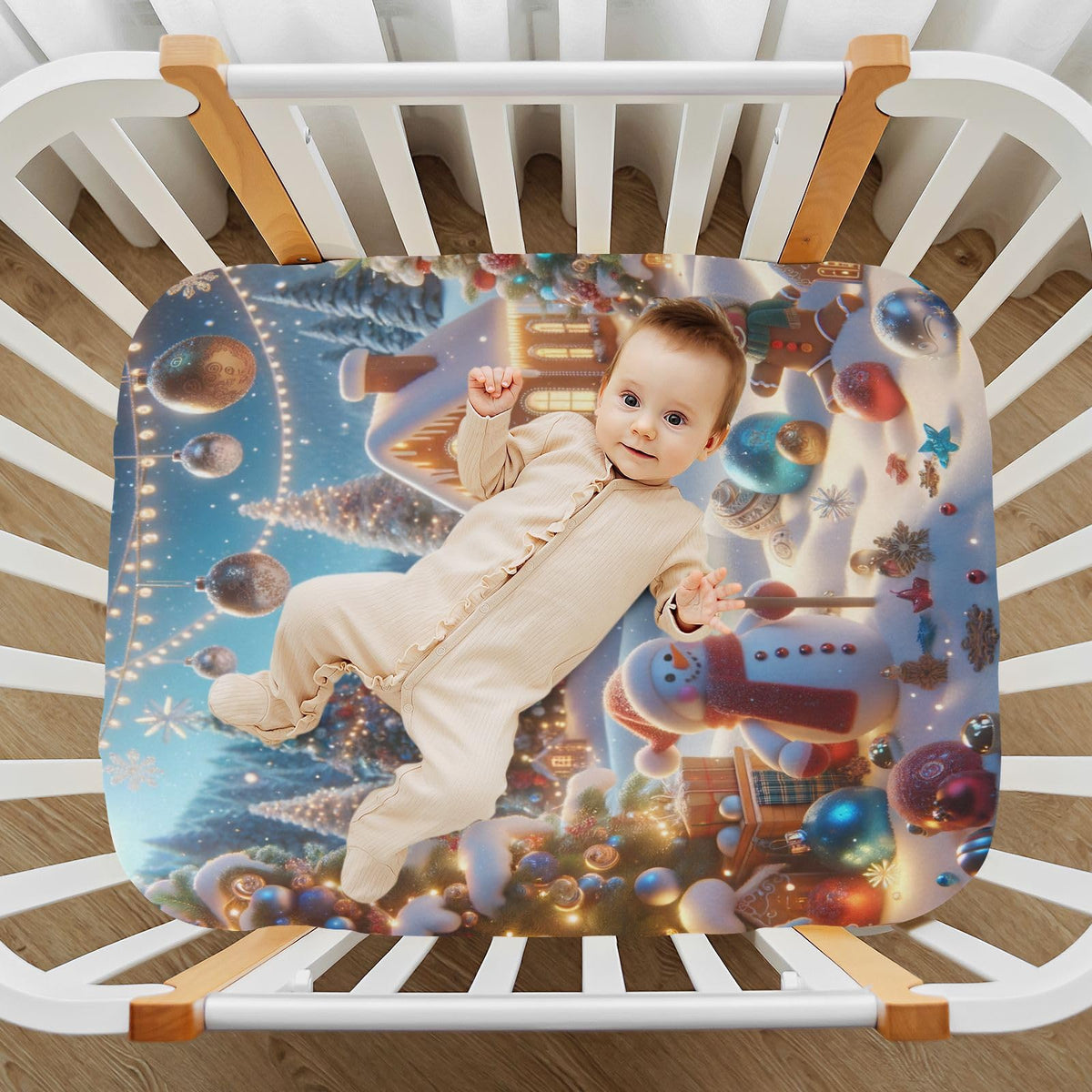 Soft Breathable Stretchy Microfiber Fitted Crib Sheets O1375