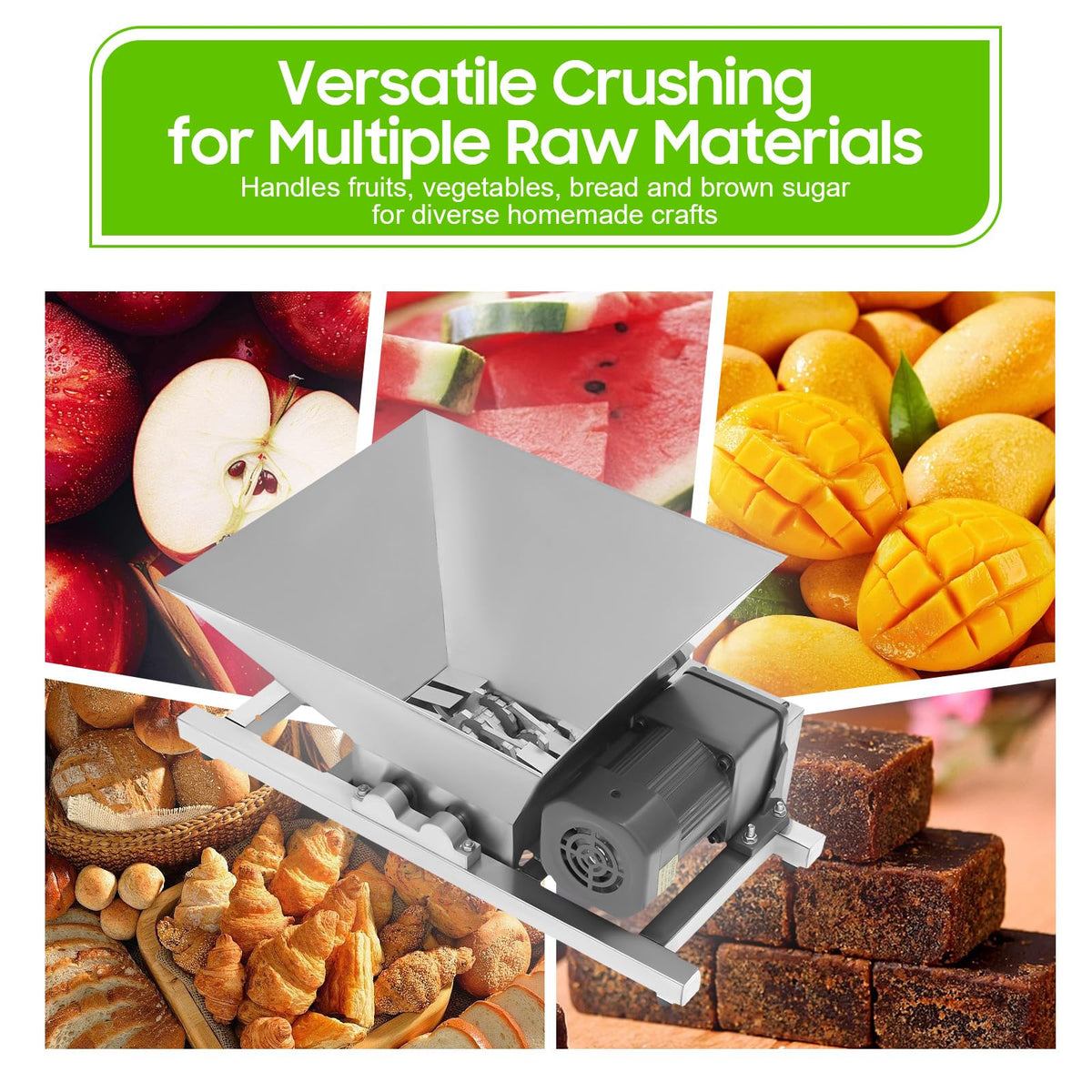 60W Stainless Steel Electric Fruit Crusher 1.06gal W141377