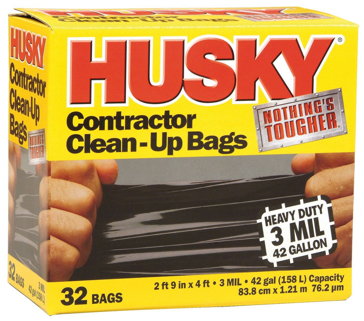42 gal Black 3-Mil Contractor Trash Bag, 32-Count P184