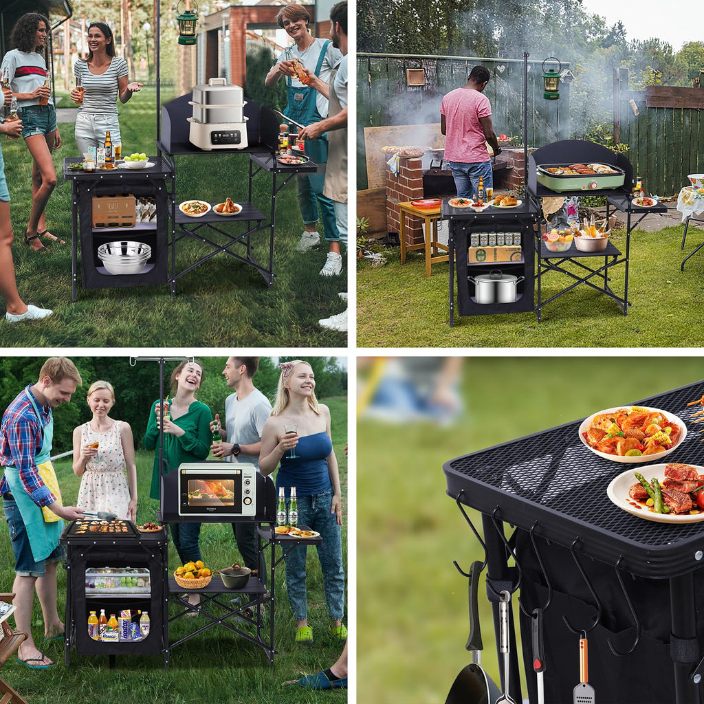 Black Portable Folding Camping Table E10570