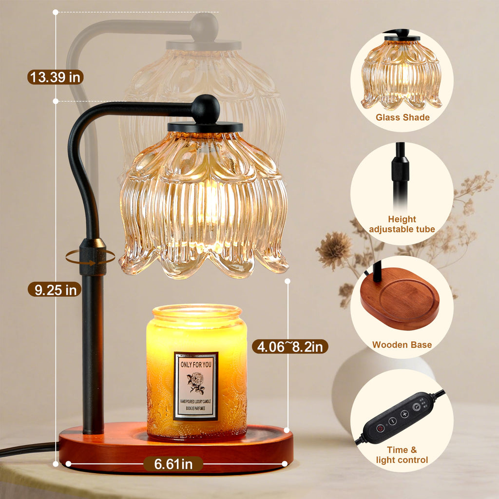 Candle Warmer Lamp with Timer & Stepless Dimming Z388