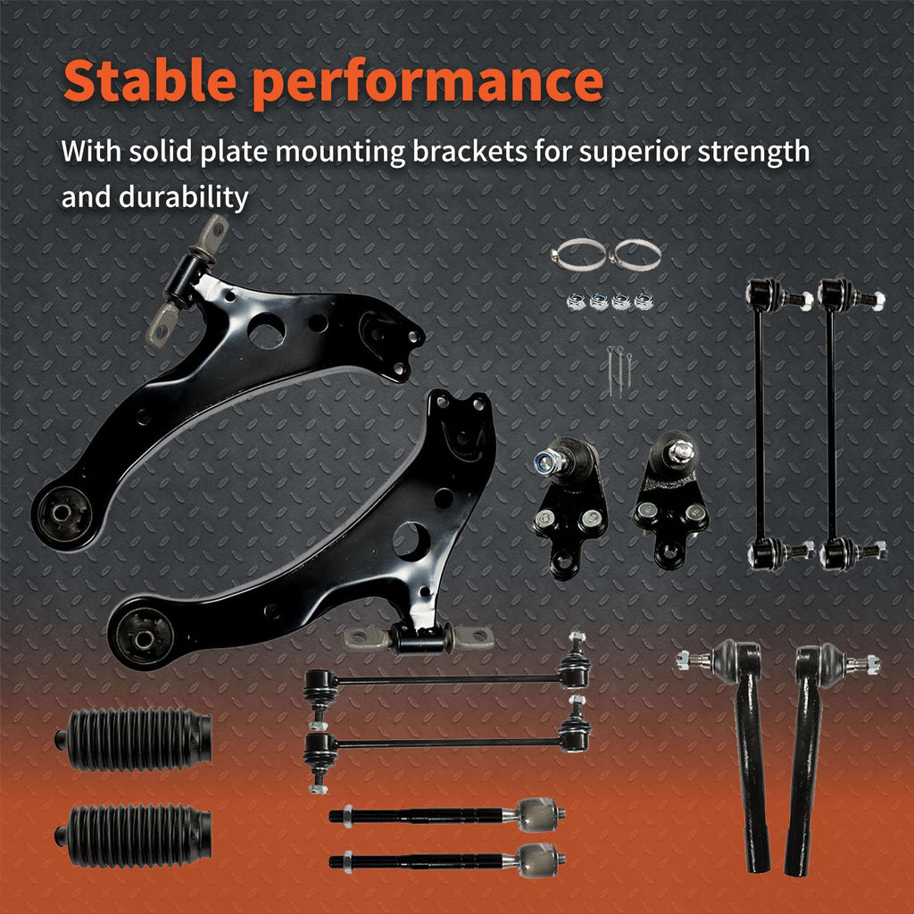 14Pc Front Suspension Kit Control Arms E54023