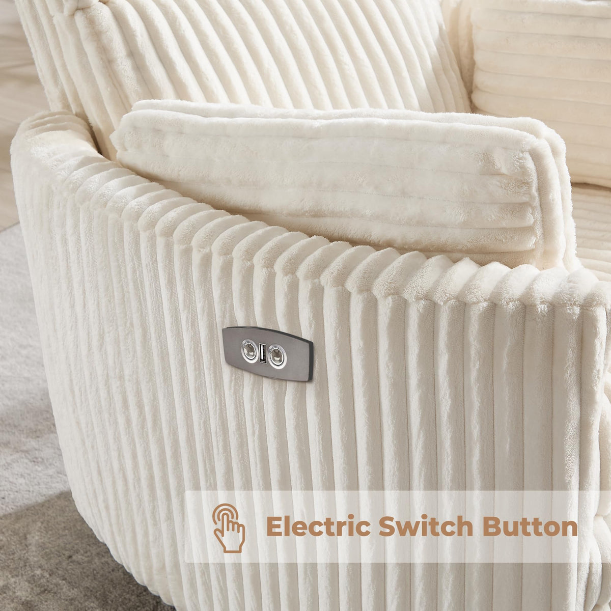 Power Recliner Swivel Glider Rocking Chair with USB Port I1494