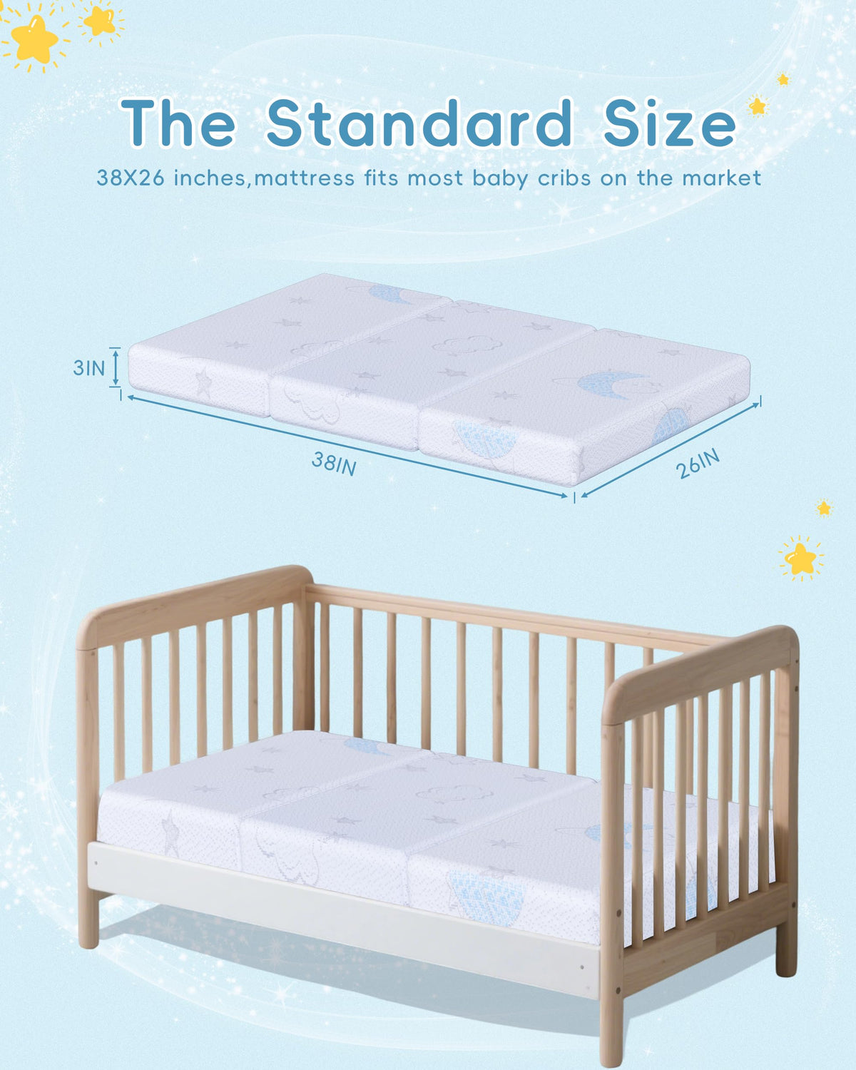 Trifold Pack and Play Mattress 38"x26" E121375