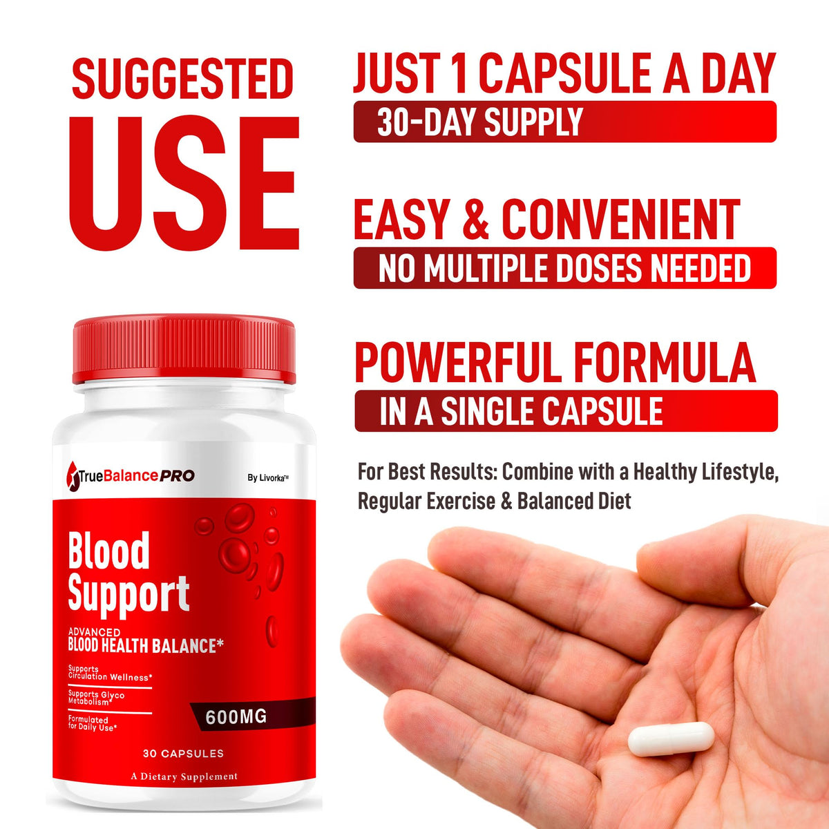 30 Capsules Blood Support Supplement N5496