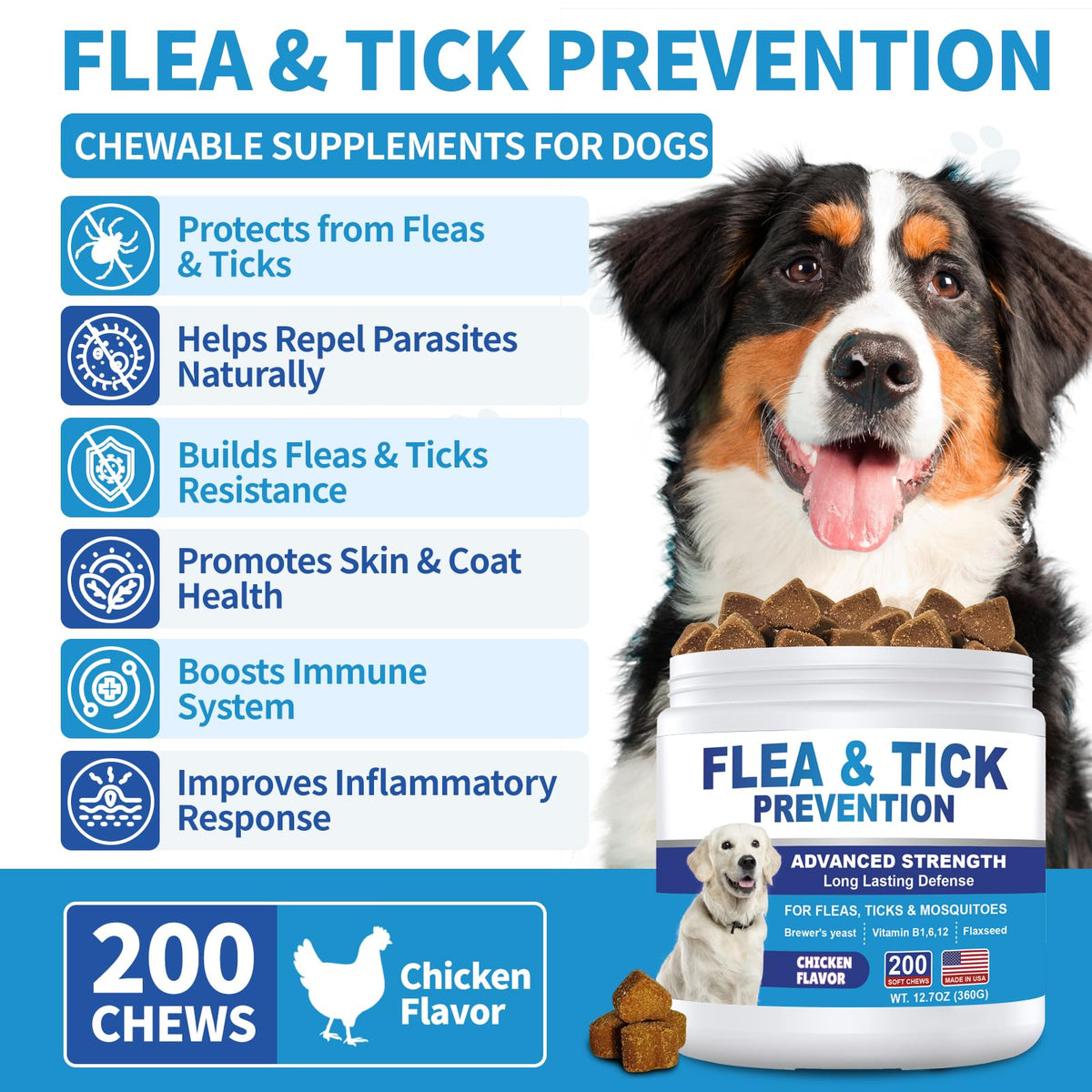 Flea and Tick Chewables 200Ct G633