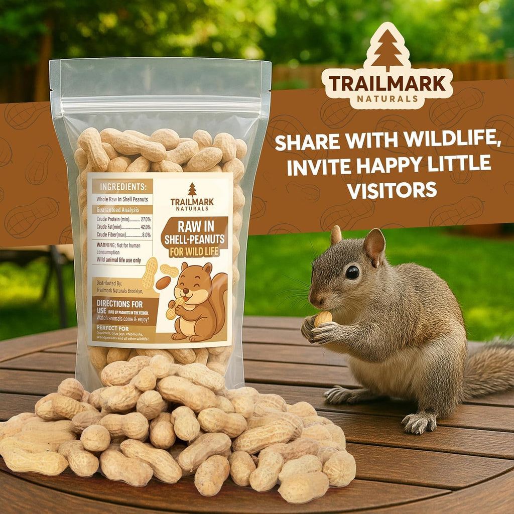 Raw Peanuts for Squirrels and Birds, 5 Pounds Total U45353