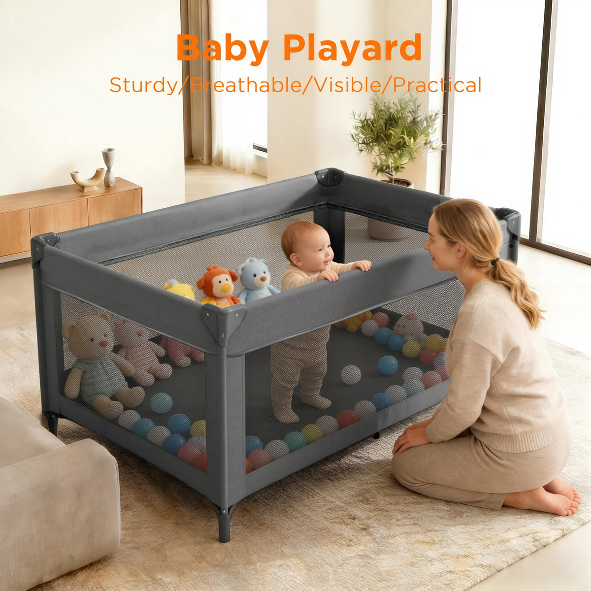 4 in 1 Baby Pack and Play with Bassinet X34035