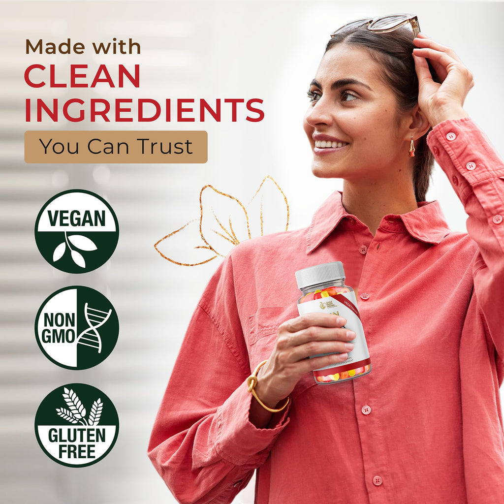 Vegan Fiber Gummies 3g Prebiotic Inulin Non-GMO Gluten-Free 30 Servings O364