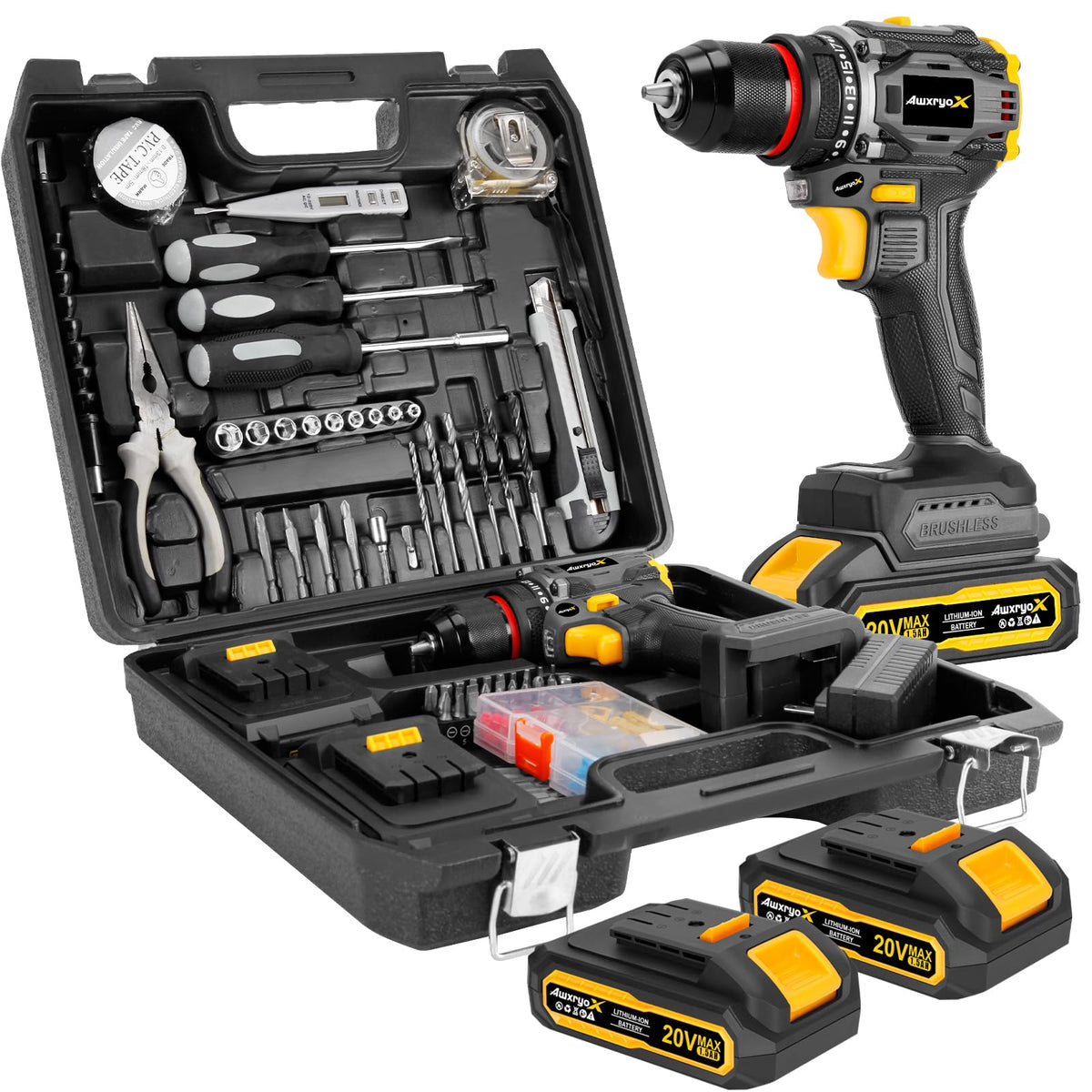 Brushless Compact Cordless Drill Tool Set 135Pcs C7771