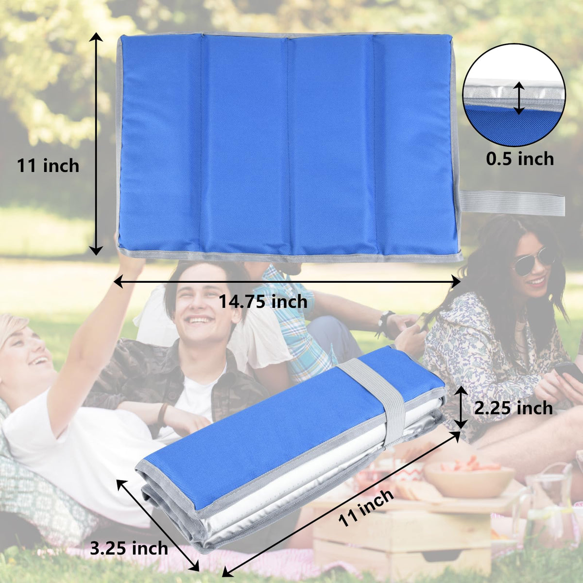 2 Pcs Foldable Foam Seat Cushion H5329