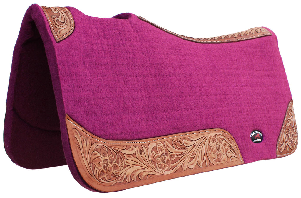 Contoured Wool Felt Moisture Wicking Saddle Pad A375