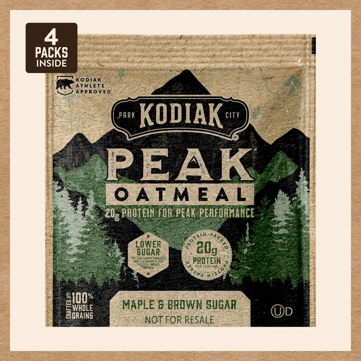 Instant Oatmeal, Maple Brown Sugar, High Protein, 6pk Z52790