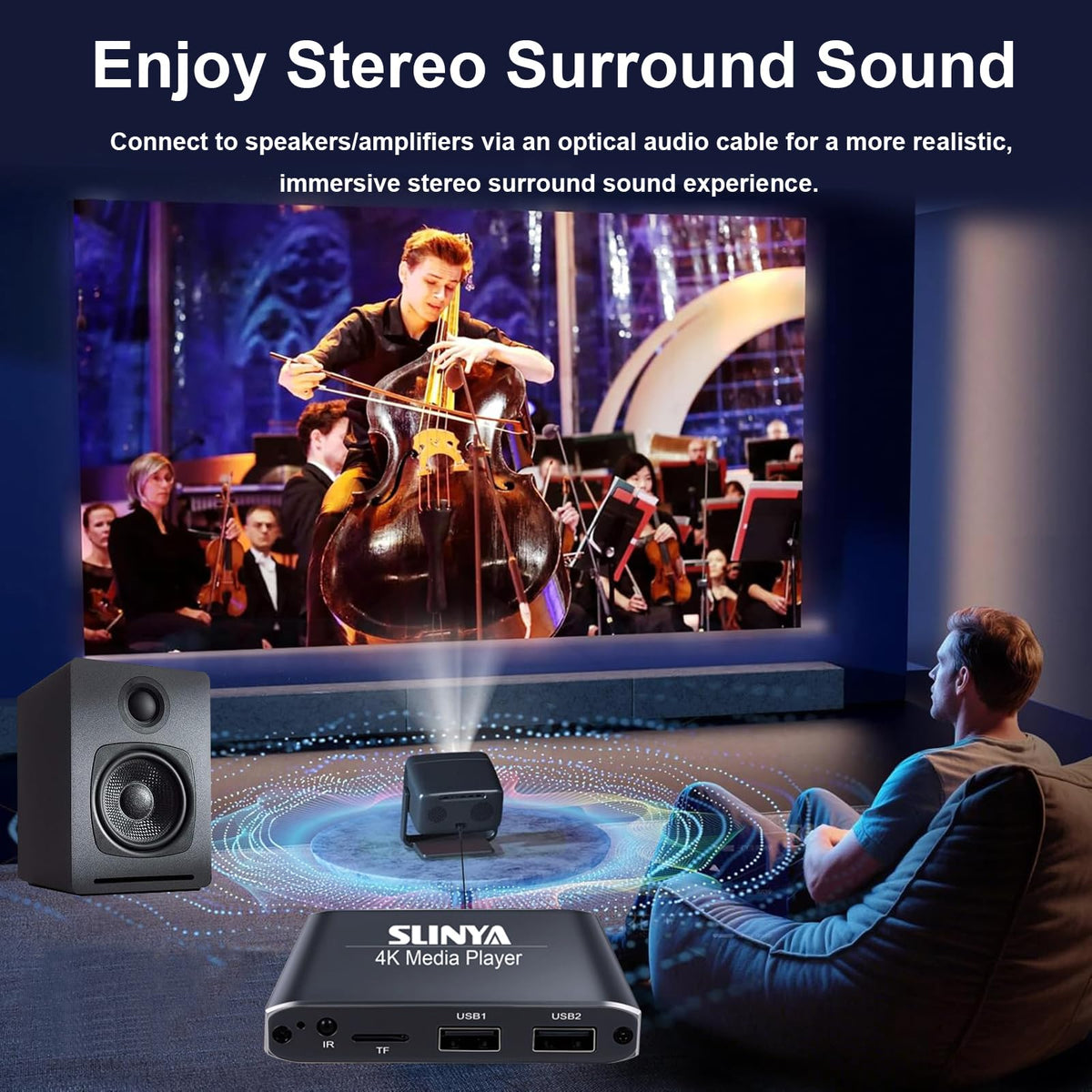 4K Ultra HD Digital Media Player with Remote Control C1790