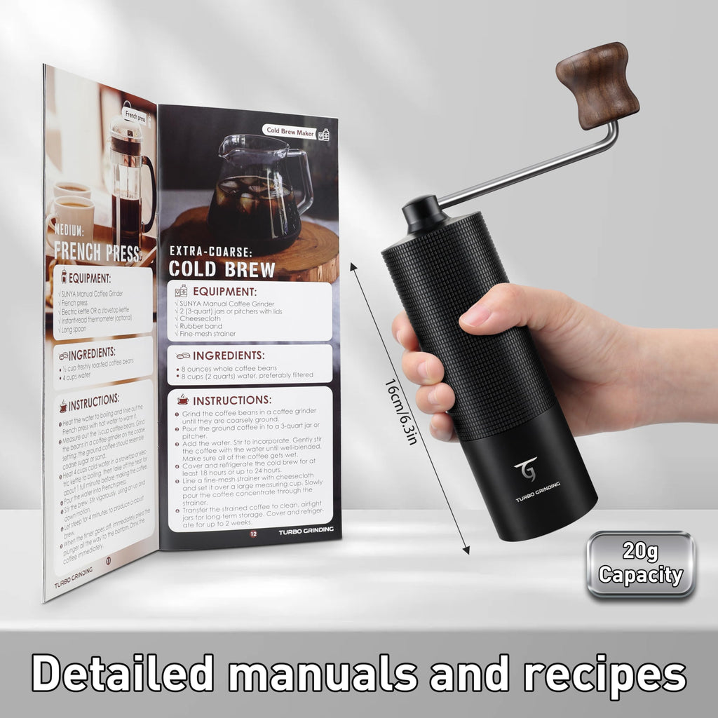 Manual Coffee Grinder with Stainless Steel Conical Burr J4574
