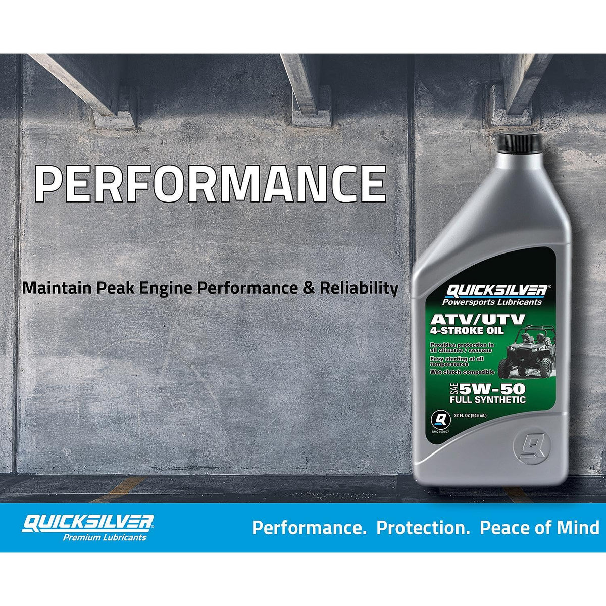 5W-50 Full Synthetic 4-Stroke Engine Oil, 1 Quart R241