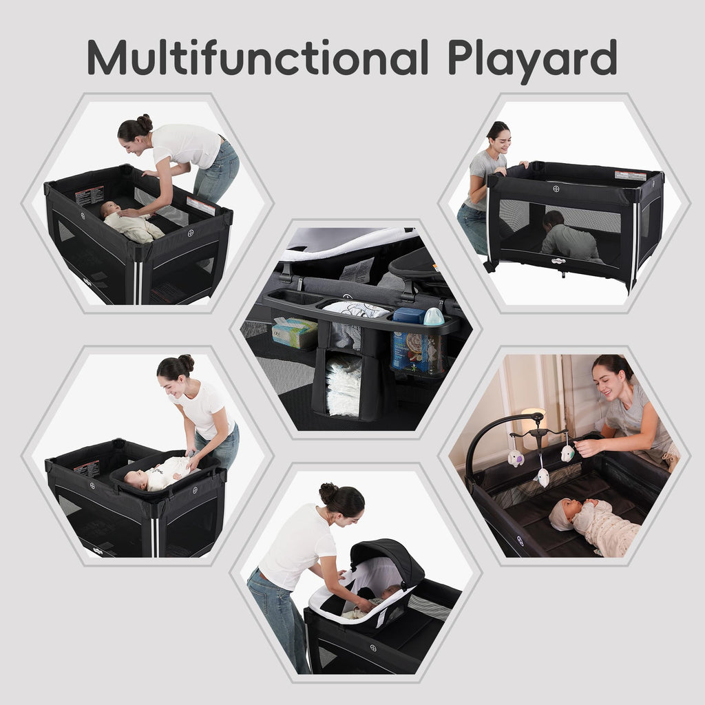 4 in 1 Baby Playards with Bassinet Z8123