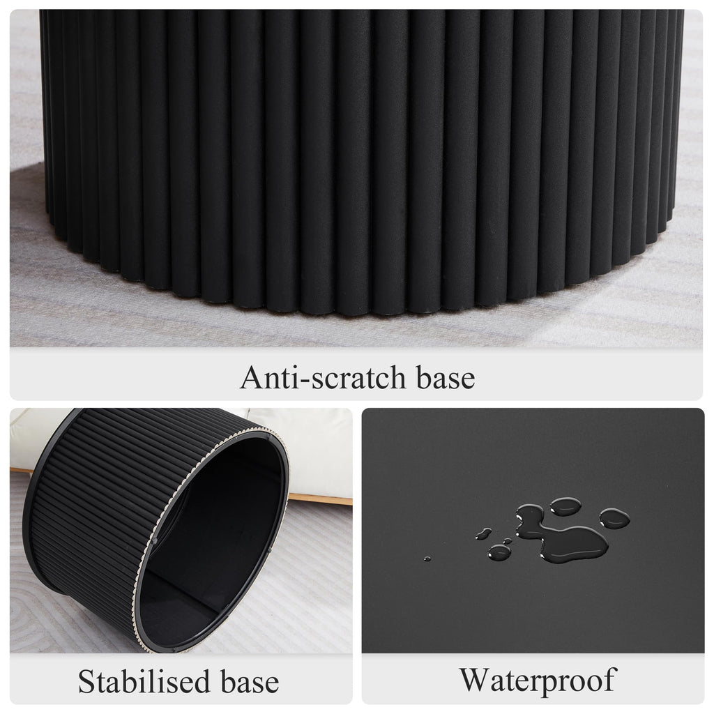 Fluted Round Nesting Coffee Table Set of 2 D12121