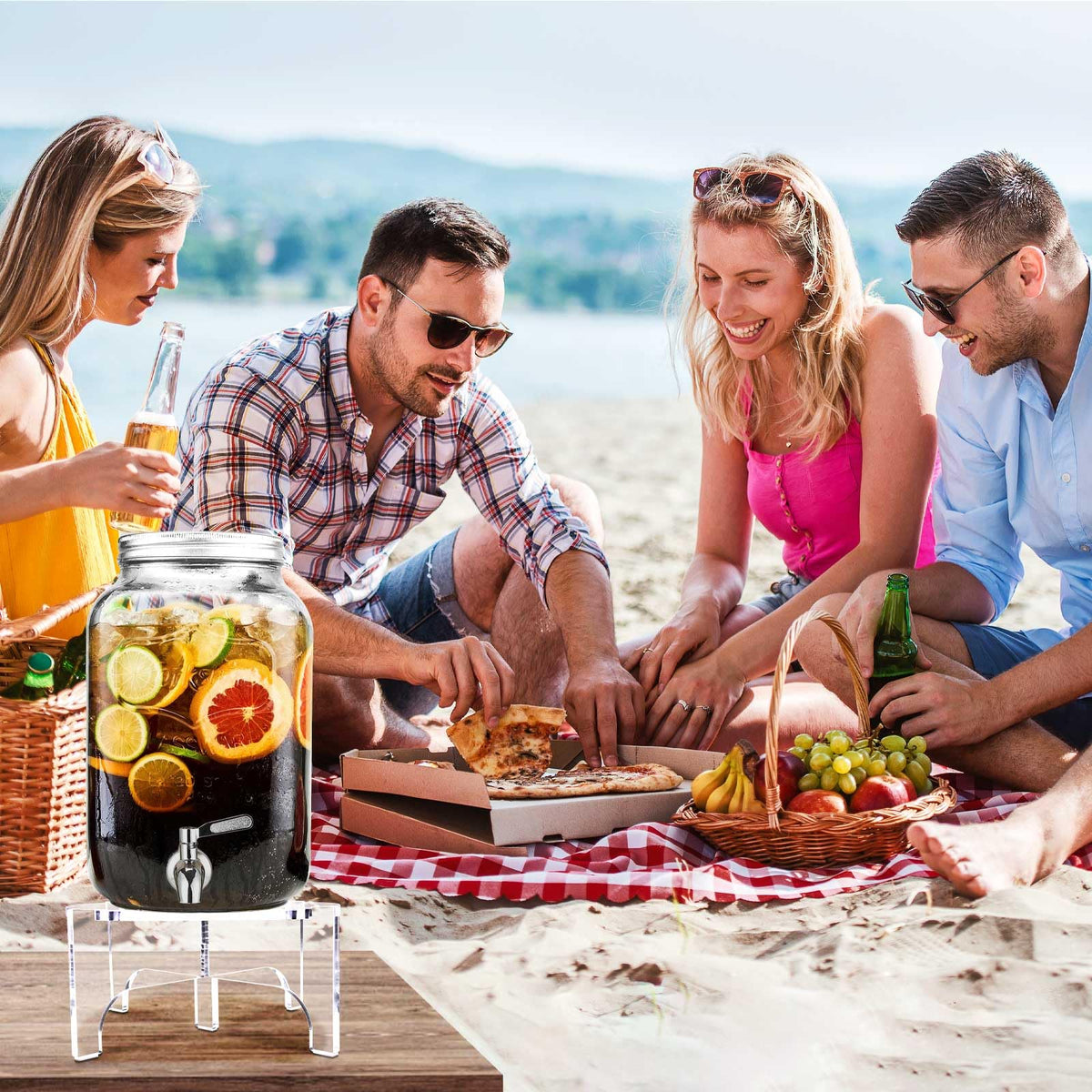 Acrylic Beverage Dispenser Stand T324104