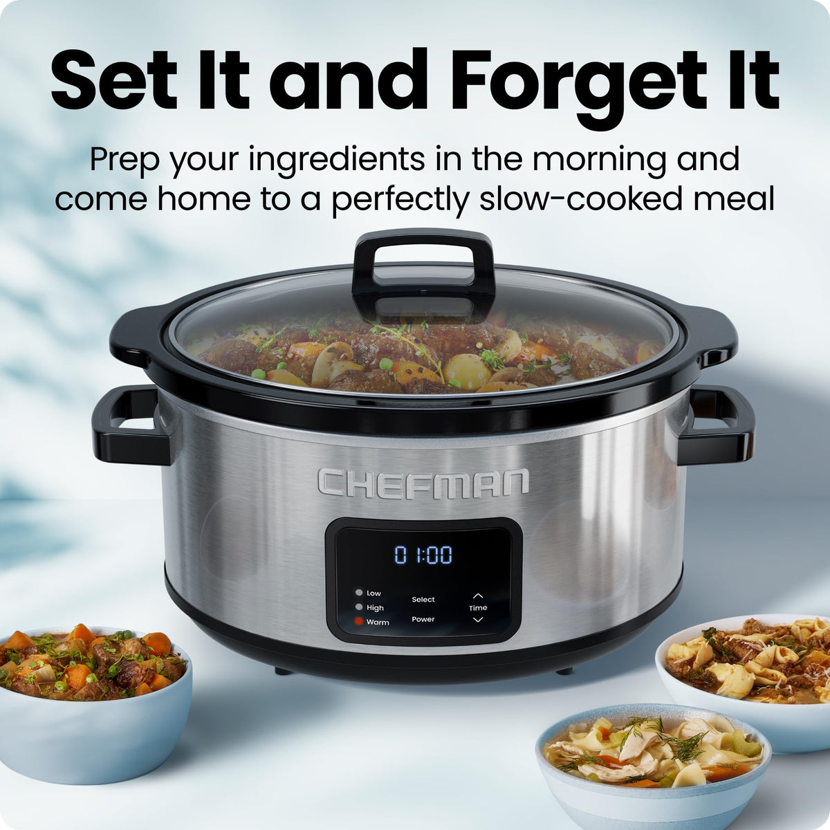 7 Quart Programmable Digital Slow Cooker with Ceramic Crock S119881