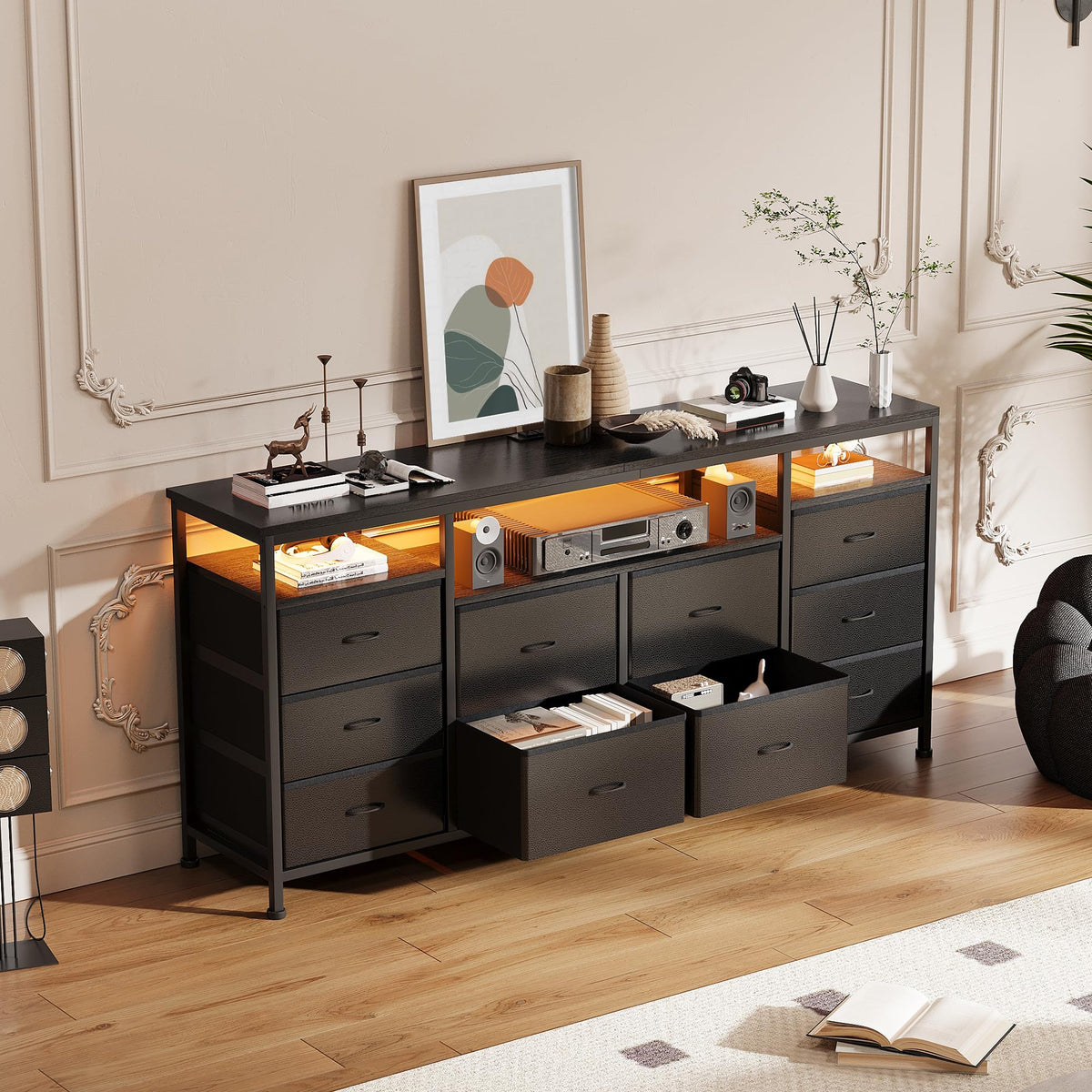 Dresser TV Stand with LED Lights H3184