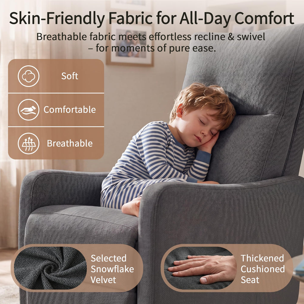Small Power Swivel Rocker Recliner Chair I743305