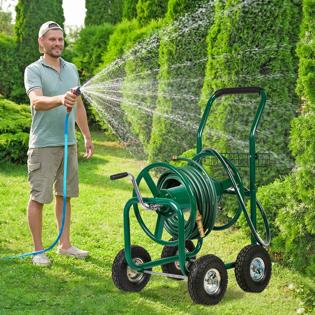 Garden Hose Reel Cart with 4 Wheels C2778