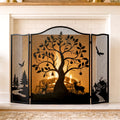 50" x 36" 3-Panel Tree Pattern Fireplace Screen I563