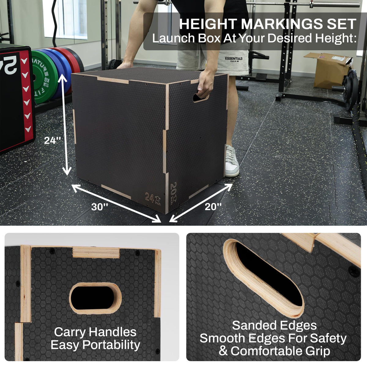 Wooden Plyo Box Jump Exercise Platform P3816