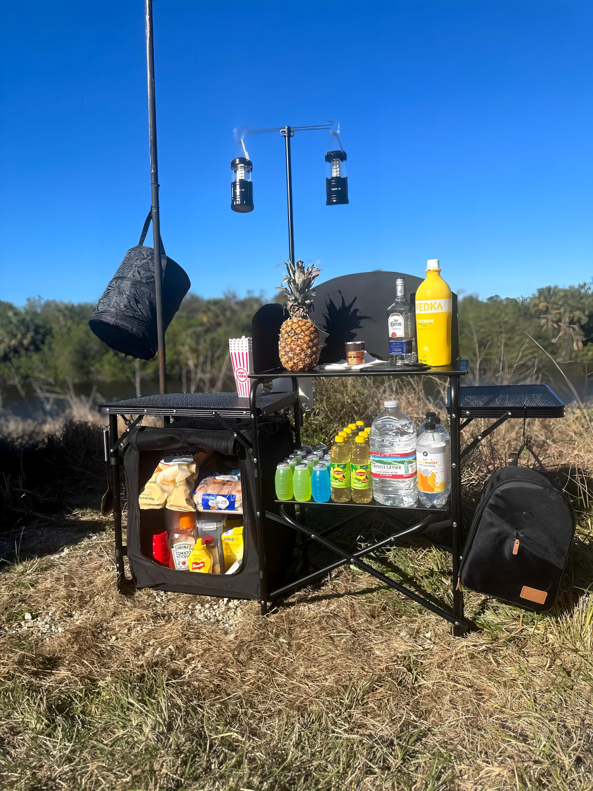 Black Portable Folding Camping Table E10570