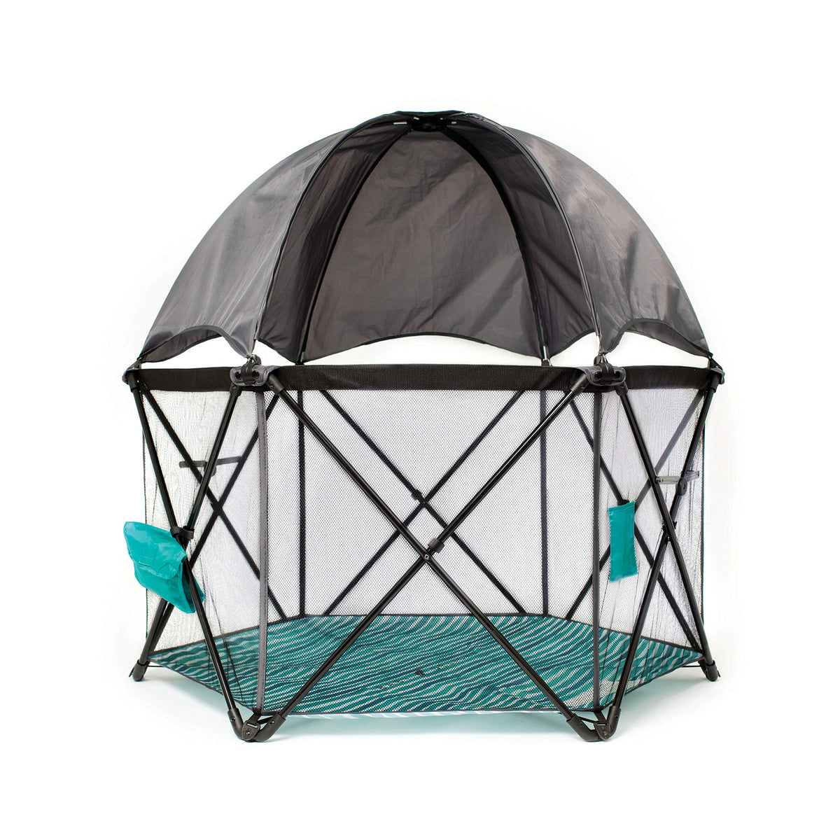 Baby Delight Go with Me Eclipse Deluxe Playard, Watercolor Stripe Base → Watercolor Stripe Playard P138585