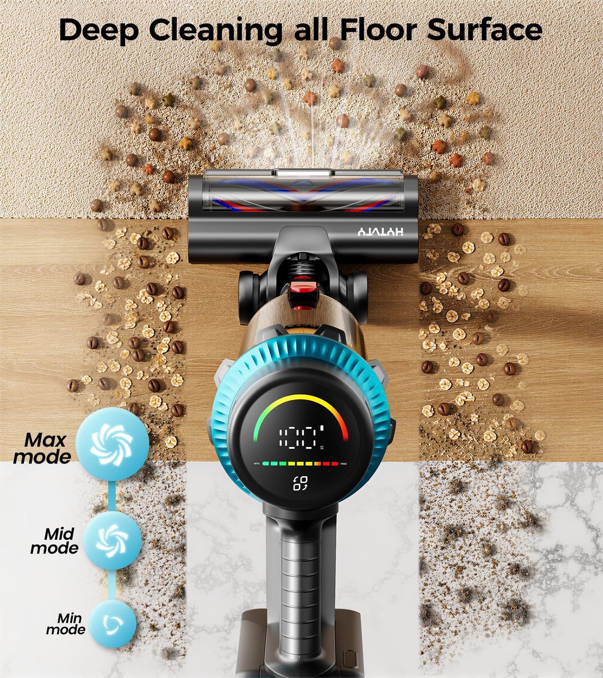 650W 60Kpa 70 Mins Cordless Stick Vacuum Cleaner P2726